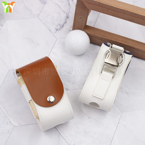 Sac de golf en patchwork de cuir coloré, sac de golf de taille pour le practice, sac d'accessoires, sac de rangement pour pegs de golf. - Product Image 2