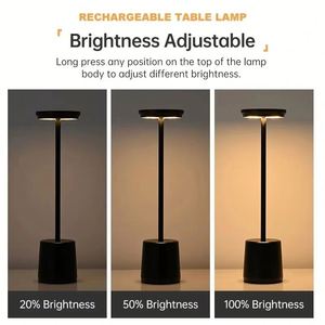 Simple Touch Sensor <b>LED</b> <b>Table</b> Lamp Rechargeable Desk Lamp 3Colors Adjustable <b>Bedside</b> Creative Ambient Light Bar Room Decor Light - Product Image 2