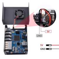 Boîtier métallique intégré ZYSY GeeekPi Orange Pi 5 Plus avec ventilateur de 40 mm et 4 dissipateurs thermiques pour 4 Go/8 Go/16 Go