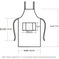 Tablier sans manches de style coréen avec bretelles réglables pour chefs de cuisine, restaurants, cafés, salons de manucure, services hôteliers