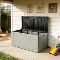 Boîte de rangement de jardin multifonctionnelle VERTAK 270L, grande capacité, pour l'extérieur, la terrasse, le jardin, pour ranger les coussins et les oreillers