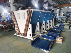 Enfriador en seco tipo V accionado por bomba industrial Hylita con <span class=keywords><strong>aletas</strong></span> doradas, flujo de aire de 900 CFM, bajo costo de mantenimiento para enfriamiento de plantas de energía en zonas costeras - Product Image 5