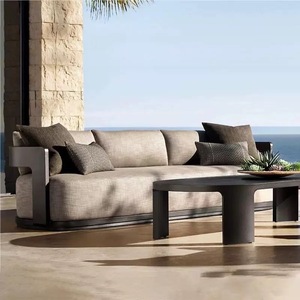 Modern Outdoor Aluminum Balcony Sets All-Weather Wood Furniture for Patio Garden Villa Hotel - Product Image 4