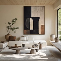 Peinture à l'huile abstraite faite à la main d'art mural moderne personnalisé sur toile tendue photos pour la décoration intérieure oeuvre d'hôtel