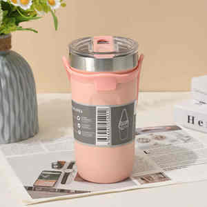 Gobelet de voiture portable à double paroi en acier inoxydable, isolé sous vide, grande capacité, anti-fuite - Product Image 4