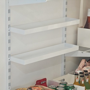 Estante de Almacenamiento Multifuncional Ajustable de Metal Blanco Minimalista Moderno para Montar en la <span class=keywords><strong>Pared</strong></span>, Resistente, para Sala de Estar - Product Image 1
