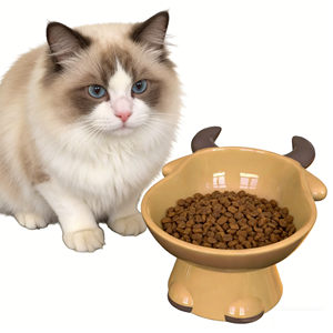 ชามเซรามิกยกสูงสำหรับสัตว์เลี้ยง คุณภาพสูง ชามน้ำและอาหารสำหรับสุนัขและแมว ชามยกสูงสำหรับแมวและสุนัขในบ้าน - Product Image 2