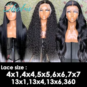 Guangzhou Wholesale Vendor Kinky Straight HD Invisible Frontal Wig Human Hair Lace Front 28 30 32 Inch Lace Front Wig With Bang