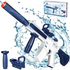 ארוך טווח להשפריץ רובים סופר מים Blaster שתיין קיץ השחייה חיצוני מים לחימה צעצוע חשמלי מים אקדח גלוק