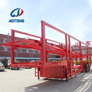 Semi-<span class=keywords><strong>remorque</strong></span> porte-voitures AOTONG à 2 essieux, transport de voitures de petite taille, <span class=keywords><strong>remorque</strong></span> de camion porte-voitures à double étage - Product Image 3