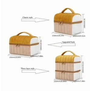 Free Sample Large Capacity <b>Makeup</b> Bag Travel Essential Oil and Nail Polish Carrying <b>Case</b> with Logo Pattern - Product Image 5