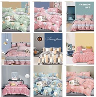 Taille personnalisée plusieurs motifs disponibles 100% coton tissu broderie housse de couette ensemble avec taie d'oreiller