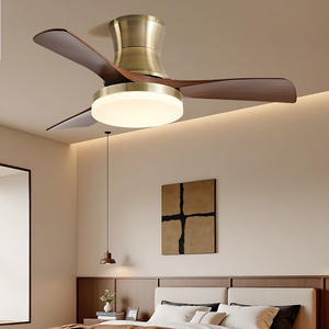 Ventilateur de plafond de style chinois moderne avec pales droites en fer, télécommande et variateur d'intensité pour salon, salle à manger, balcon - Product Image 2