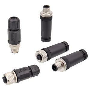 M12 Lötsteckverbinder Gerade Stecker Buchse aus Kunststoff Konfektioniert Luftfahrtstecker PG7 PG9 2 3 4 5 6 8 12 17-polig A B C D-Kodierung - Product Image 1