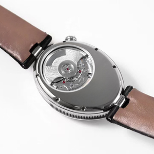 Montre automatique mécanique de luxe en édition limitée, boîtier ovale en acier argenté, cadran blanc, lunette sertie de diamants, montre de précision pour femmes Elite - Product Image 5