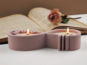 고품질 실리콘 몰드 시멘트 콘크리트 DIY 석고 몰드 유앤미 커플 캔들 컵 실리콘 몰드 캔들 용기 몰드 수납함 - Product Image 5