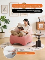Fauteuil de loisirs moderne en forme de chat, style minimaliste, avec housse en tissu artistique, pour salon, motif dessin animé