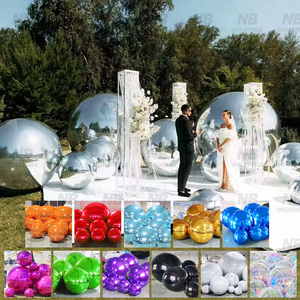 Wholesale Iridescent Inflatable Mirror Ball Floating Shiny Decorative for Wedding Decoration Advertising <b>Customized</b> Decorative I - Product Image 1