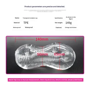 Masturbator-Trainer für Männer, Erwachsenen-Vergnügungsgerät, Geformter <span class=keywords><strong>Aircraft</strong></span> <span class=keywords><strong>Cup</strong></span>, Anpassbares Sexspielzeug, Direktvertrieb ab Werk YL L003 - Product Image 6