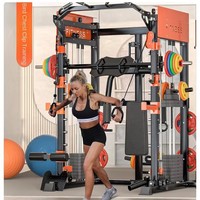 Machine Smith multifonctionnelle professionnelle de gymnastique à domicile avec support à squat, presse de banc et plate-forme Pec pour un entraînement physique complet