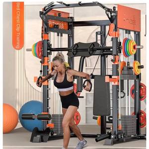 Máquina <span class=keywords><strong>Smith</strong></span> multifunción profesional para gimnasio en casa <span class=keywords><strong>con</strong></span> estante para sentadillas, <span class=keywords><strong>prensa</strong></span> de banco y cubierta Pec para entrenamiento físico integral - Product Image 3