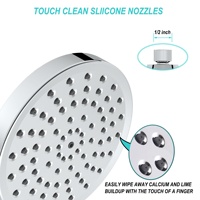 Pommeau de douche mural en plastique ABS économique pour salle de bain, idéal pour l'économie d'eau