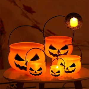 Secchio luminoso della zucca di <span class=keywords><strong>Halloween</strong></span> con la decorazione di <span class=keywords><strong>Halloween</strong></span> del secchio luminoso del Festival del fantasma del secchio del coperchio - Product Image 2