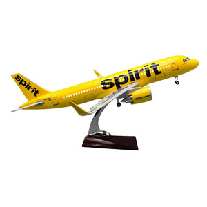 Modèle d'avion décoratif en résine A320 Spirit Air à l'échelle 1:80 (47 cm) avec roues – Prix de gros – Nouveauté – Coffret cadeau - Product Image 4