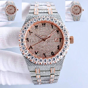 Reloj Deportivo Mecánico Automático de Lujo ETA para Hombre, Estilo Hip Hop, con Moissanita VVS, Correa de Acero Inoxidable, Resistente al Agua 10 Bar, Cristal - Product Image 1