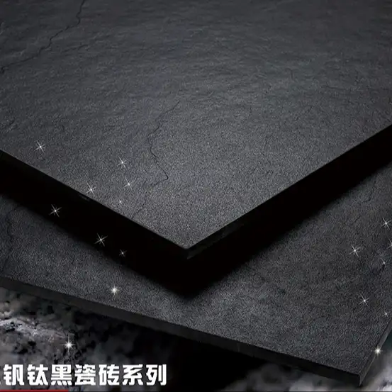 600 X600mm matte und raue Oberfläche Ganzkörper Super Black Bodenfliesen