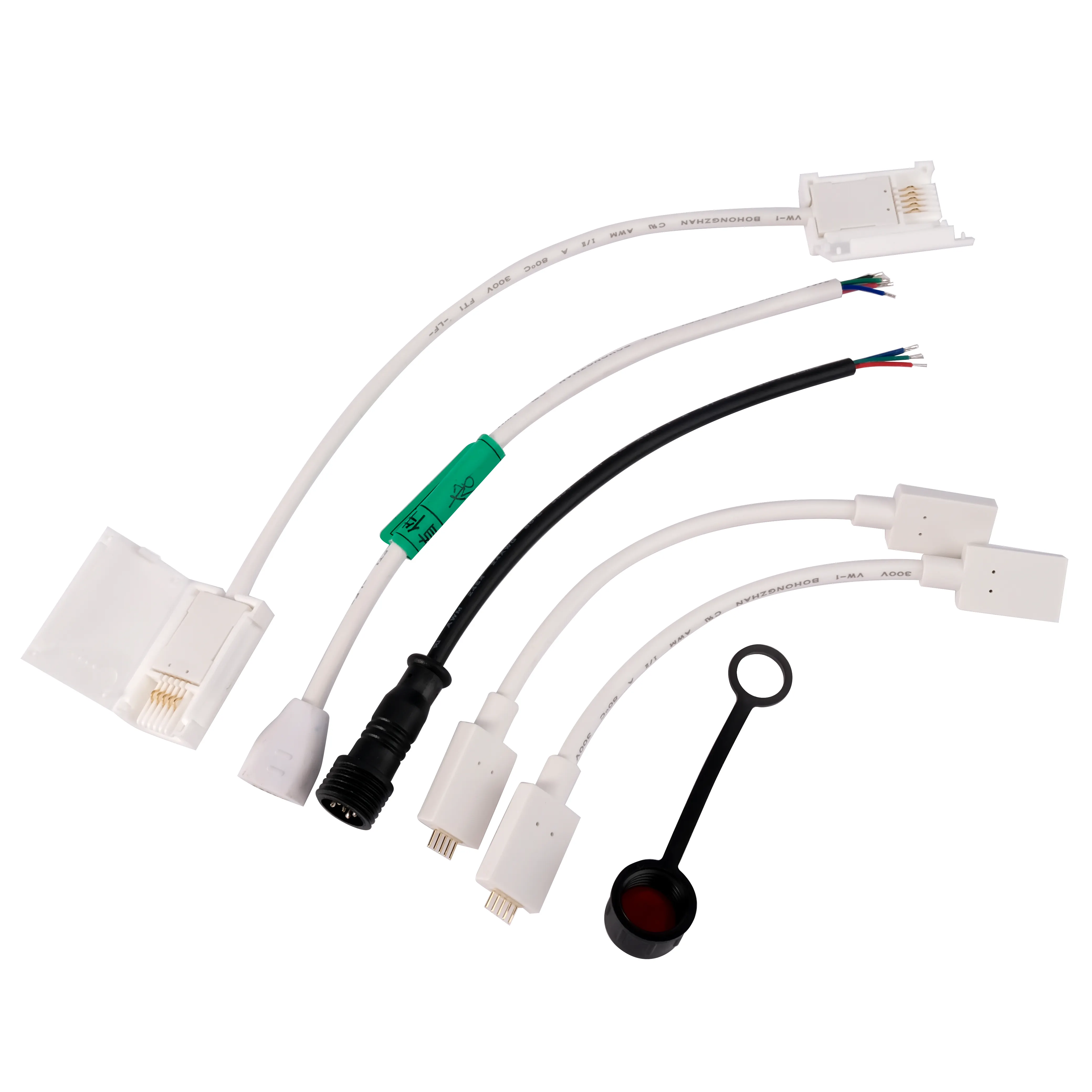 Soulin kabel ekstensi konektor IP67 Pria Wanita, tahan air untuk mobil perahu luar ruangan LED Strip cahaya Jumper Harness