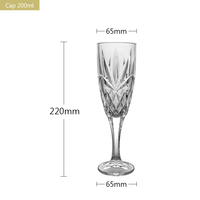 En stock sans plomb rétro Europe luxe cristal gobelet Champagne rouge verre à vin élégant fantaisie mariage Champagne flûte verrerie