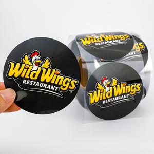 Etiqueta circular para cocina, logotipo personalizado, etiqueta de papel para alimentos, caja de Hamburgo, embalaje impermeable, pegatina para restaurante de <span class=keywords><strong>hamburguesas</strong></span> para pequeñas empresas - Product Image 4