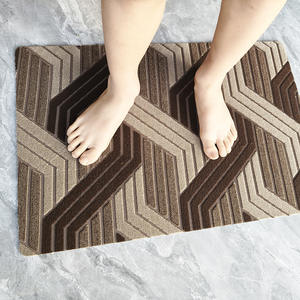 Alfombra de Baño Jacquard de Bucle Rectangular Antideslizante, Resistente a las Manchas, Fácil de Limpiar, para Baño, Pasillo, Hotel, Tamaño Personalizado Disponible - Product Image 2