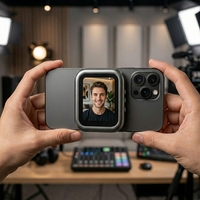 Moniteur miroir universel pour caméra arrière de téléphone pour diffusion en direct, écran miroir portable HD pour vlog avec télécommande