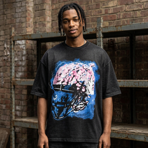 T-Shirt Oversize Streetwear con Stampa Grafica, Maglietta <span class=keywords><strong>Gotica</strong></span> in Cotone con Stampa Digitale, Moda Hip Hop, <span class=keywords><strong>Camicia</strong></span> Streetwear di Design - Product Image 2