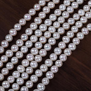 Perlas Naturales de Agua Dulce de Zhuji de 8-9 mm, con Ligeras Imperfecciones, Color Blanco, Productos Semielaborados, Venta al por Mayor, Sueltas - Product Image 2