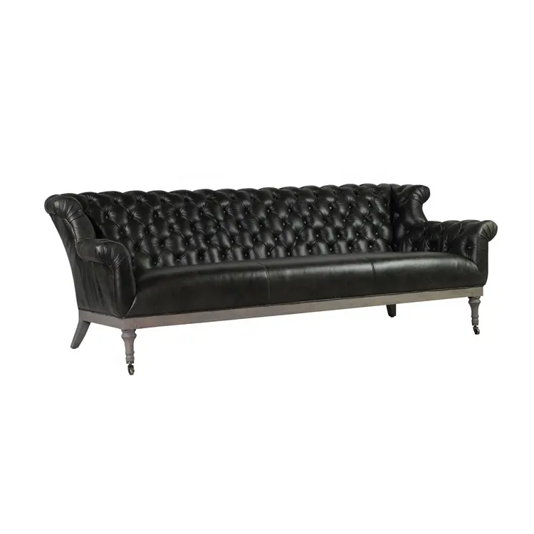 Öffentlichen Unternehmen Shayne Luxus High-end Anpassen Möbel Futon Bett Arm Covers Schwarz Leder Sofa