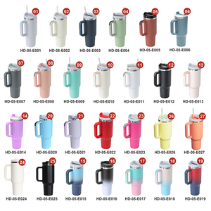 Logotipo personalizado 30 40 oz Cup H2.0 Taza de viaje 40 oz Vaso de acero inoxidable para exteriores con asa y pajita - Product Image 2