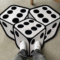 Tapis Anime en Polyester à Forme Irrégulière 3D, Tapis Moderne à Poils Coupés, Design Personnalisé pour Salon - Vente en Gros