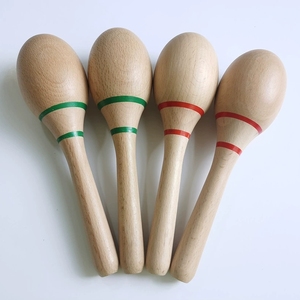 Maracas de madera de haya al por mayor, instrumento de percusión Orff, sonajero para niños, para actuaciones - Product Image 4