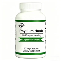Cápsulas de Psyllium en Polvo, Suplemento Dietético de Fibra Herbal, Venta al Por Mayor de Fábrica, OEM/ODM, Marca Privada