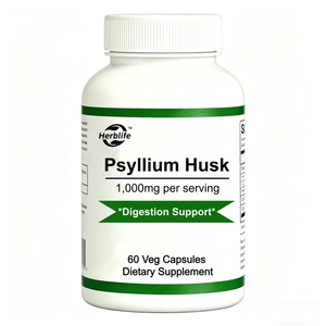 Cápsulas de Psyllium con Extracto Orgánico, Suplemento de Fibra Dietética Herbal, Venta al Por Mayor de Fábrica, OEM/ODM, Marca Privada - Product Image 1