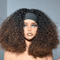 Perruque bandeau sans colle en cheveux humains bouclés SDD, prête à porter, sans lacet, pour femmes noires – Vente en gros