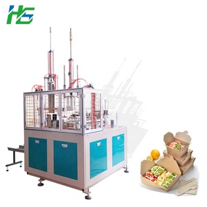 Semi Automatic Paper Lunch Box Making Machine Food Paper
