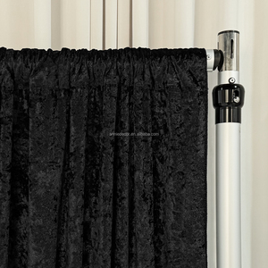 Sang Trọng Tùy Chỉnh Màu Đen Vàng Nhung Vải Màn Và Rèm Cửa Trần Đám Cưới Backdrop Tấm Sự Kiện Đảng Trang Trí Sân Khấu - Product Image 3