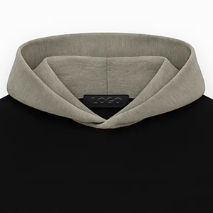 Áo hoodie ngoại cỡ dày dặn có túi bên hông tùy chỉnh và bo thun ở cổ tay áo và gấu áo, mũ trùm đầu hai lớp - Product Image 5