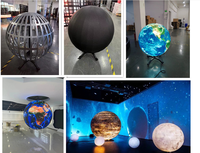Globo interior de 360 grados, pantalla de bola led, pantalla de bola esférica, pantalla redonda esférica para Centro Comercial