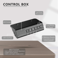 Cadre de table électrique réglable en hauteur de 28 à 46 pouces, à moteur unique, avec 2 niveaux de réglage vers le haut, pour bureau assis-debout ergonomique