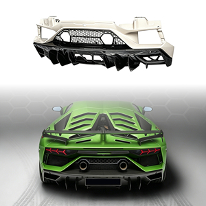 Kit carrosserie en fibre de carbone partielle de style SVJ, pare-chocs, capot, échappement pour <span class=keywords><strong>Lambo</strong></span> Aventador LP700-2 2011-2015 - Product Image 1